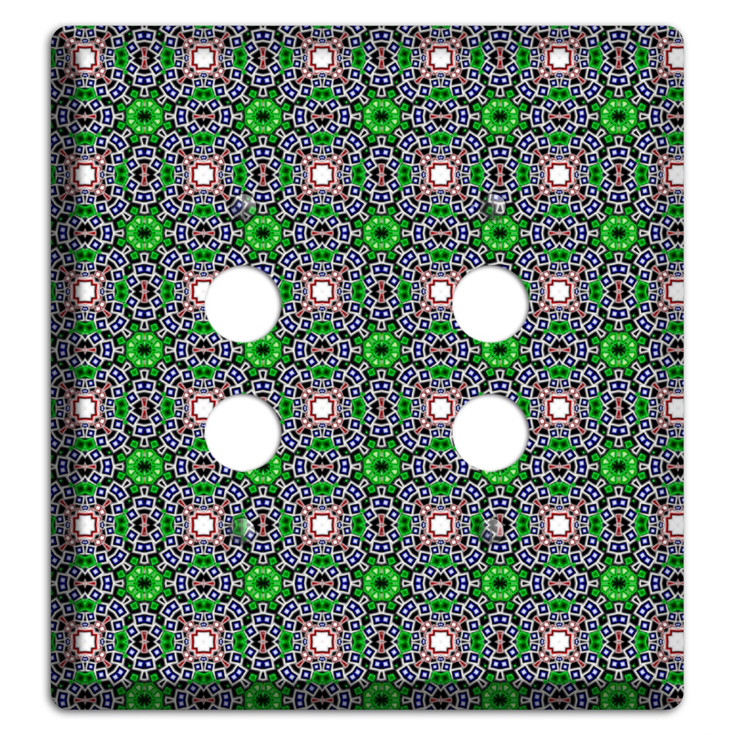 Green Foulard 4 2 Pushbutton Wallplate