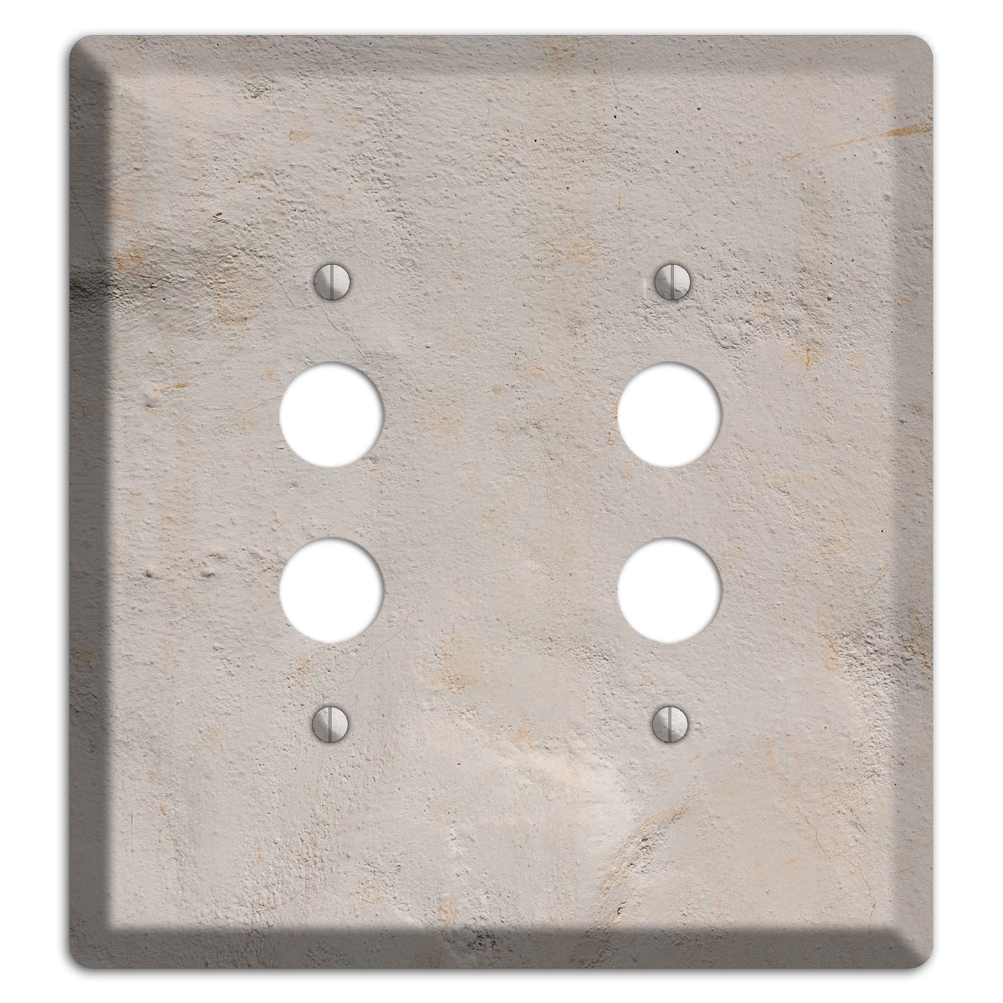 Trowled Concrete 2 Pushbutton Wallplate