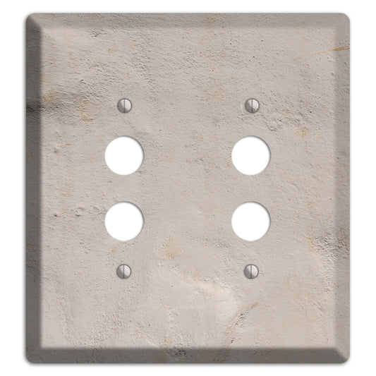 Trowled Concrete 2 Pushbutton Wallplate