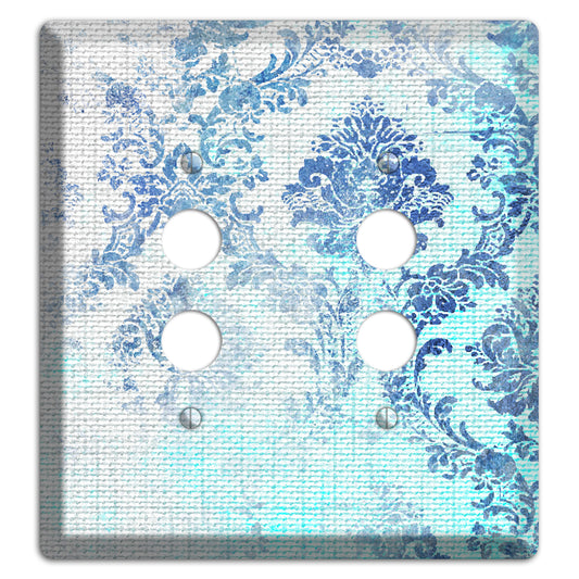 Ice Cold Whimsical Damask 2 Pushbutton Wallplate