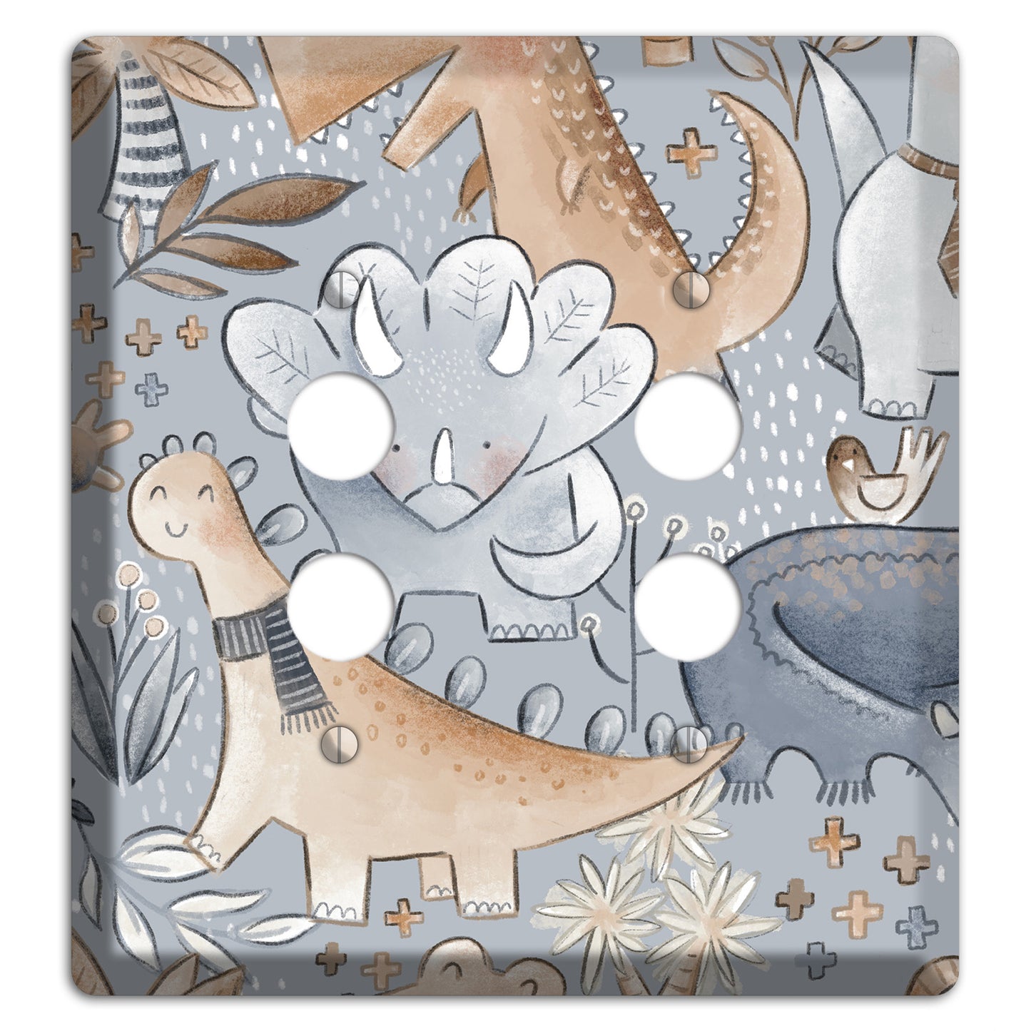 Dinosaur Friends 2 Pushbutton Wallplate