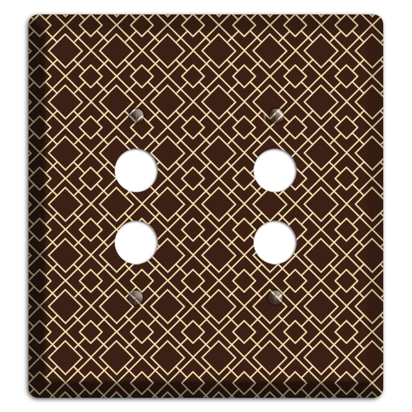 Asian Square Pattern 2 Pushbutton Wallplate