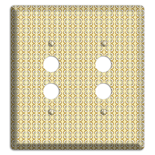 Yellow Offset Bullseye 2 Pushbutton Wallplate