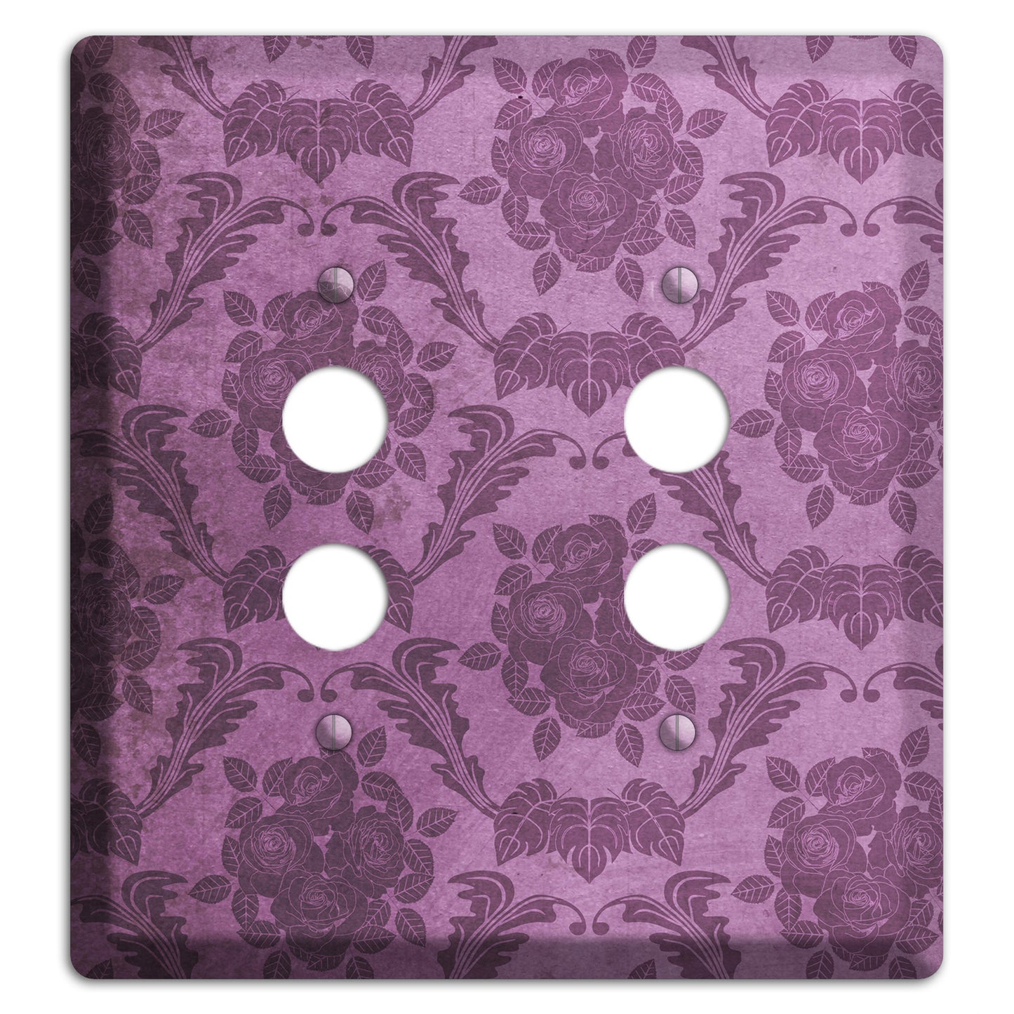 Bouquet Vintage Rose Damask 2 Pushbutton Wallplate