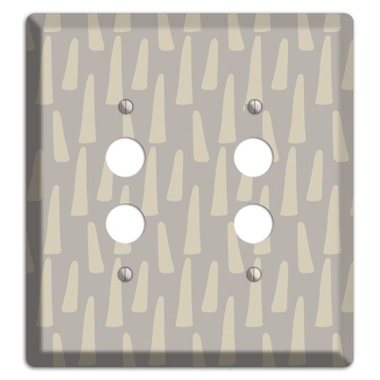 Simple Scandanavian Style HH 2 Pushbutton Wallplate