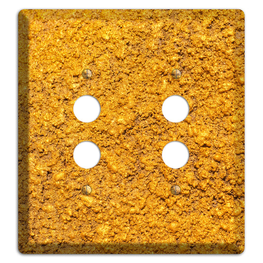 Yellow Textured Concrete 2 Pushbutton Wallplate