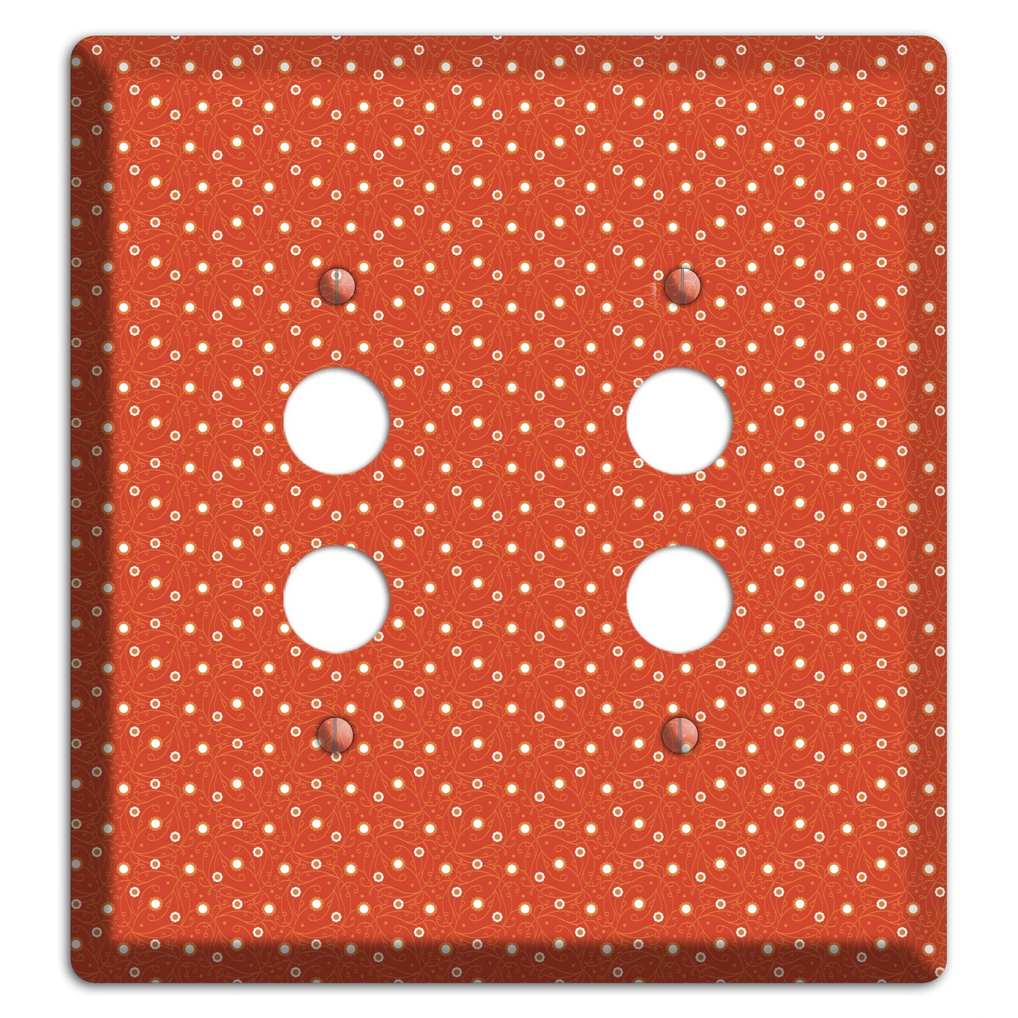 Tiny Red Vine Floral 2 Pushbutton Wallplate