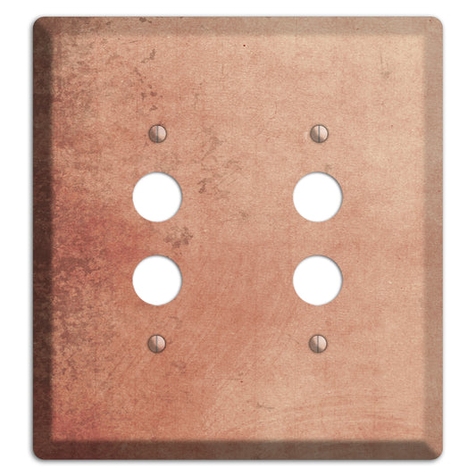 Tan Vintage Grunge 2 Pushbutton Wallplate