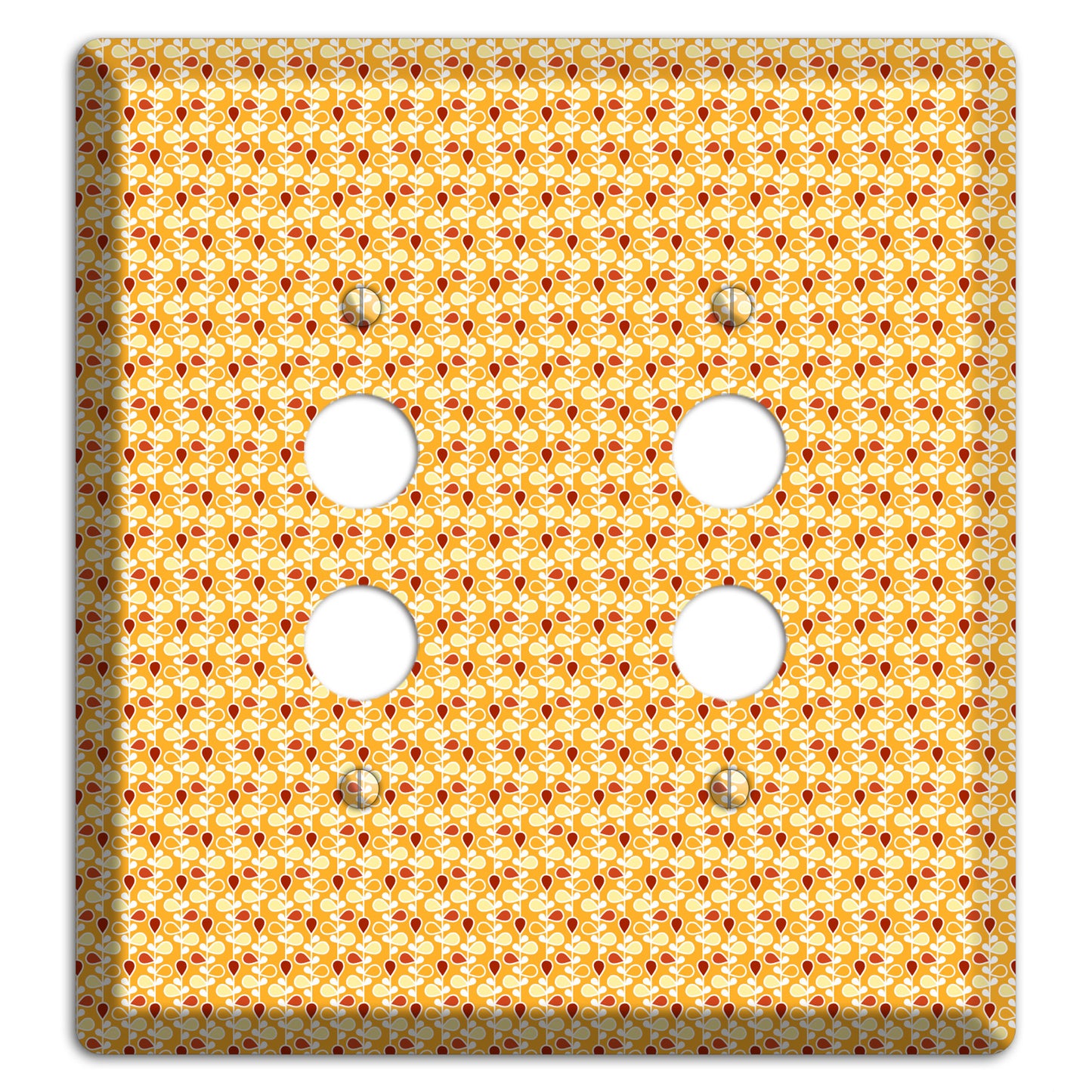 Tiny Yellow Teardrop Vine 2 Pushbutton Wallplate