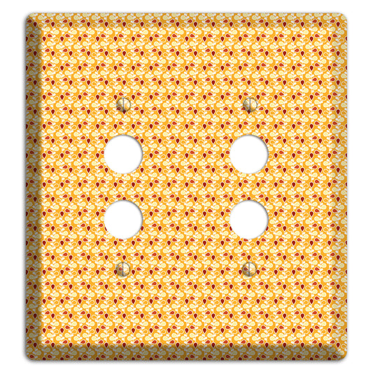 Tiny Yellow Teardrop Vine 2 Pushbutton Wallplate