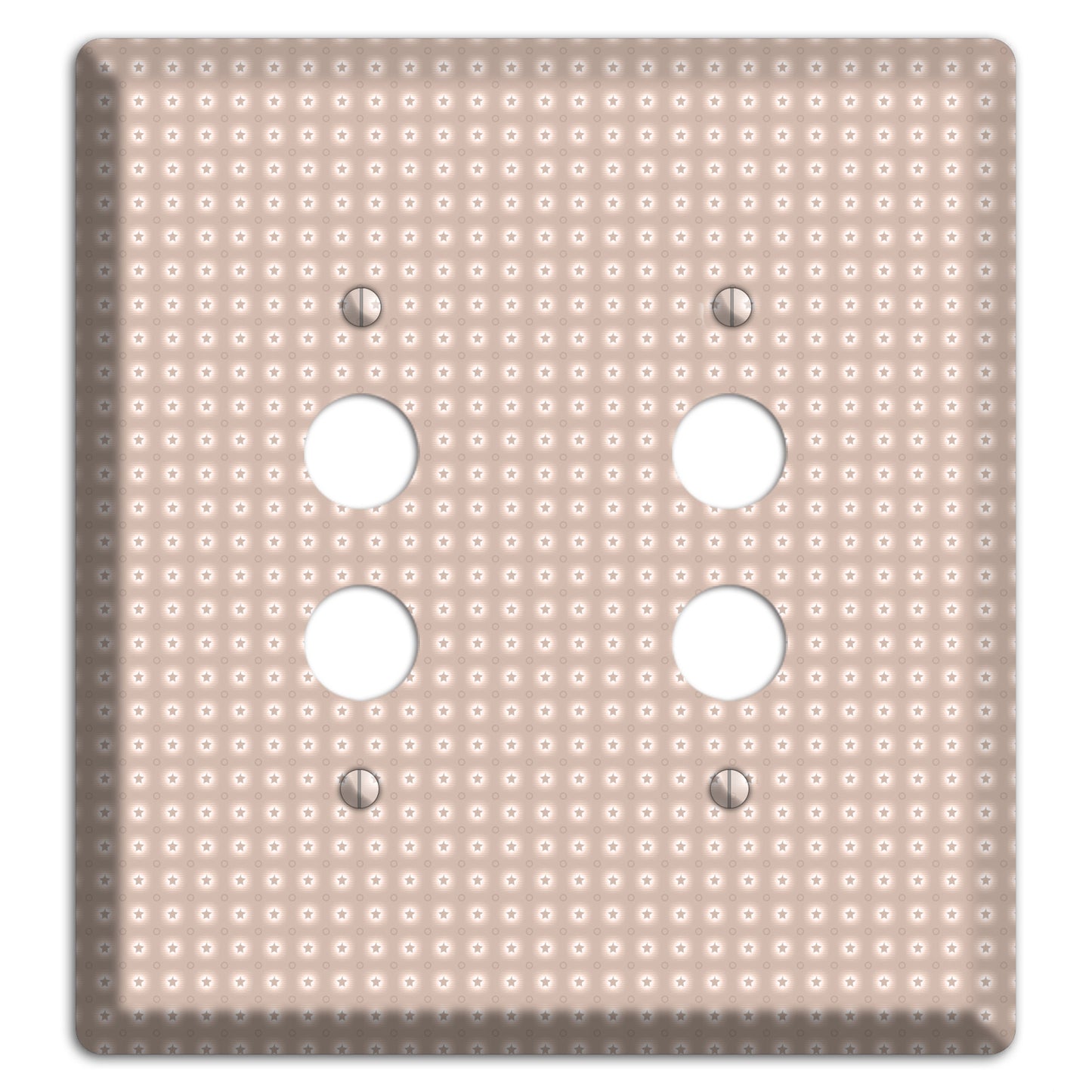 Beige with Circled Stars 2 Pushbutton Wallplate