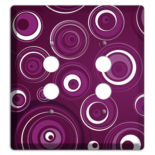 Purple Circles 2 2 Pushbutton Wallplate