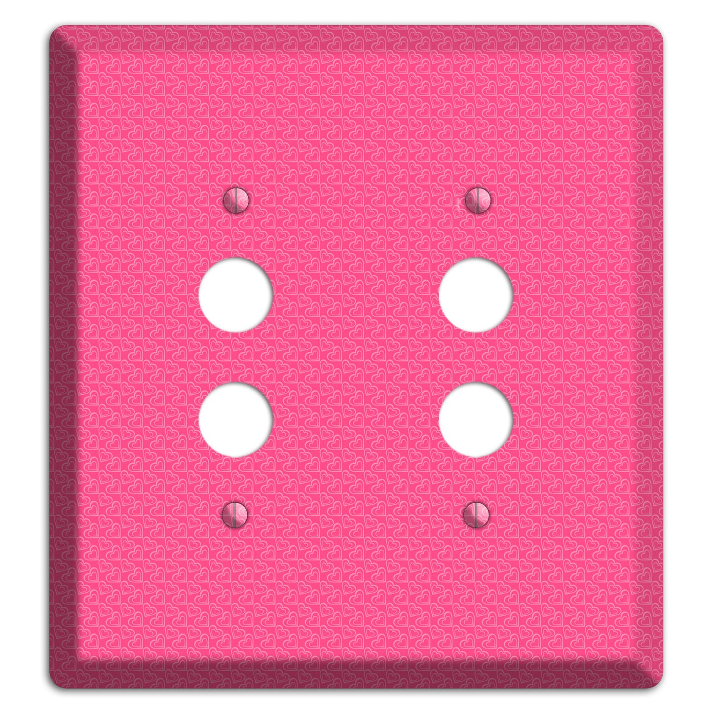 Tiny Pink Hearts 2 Pushbutton Wallplate