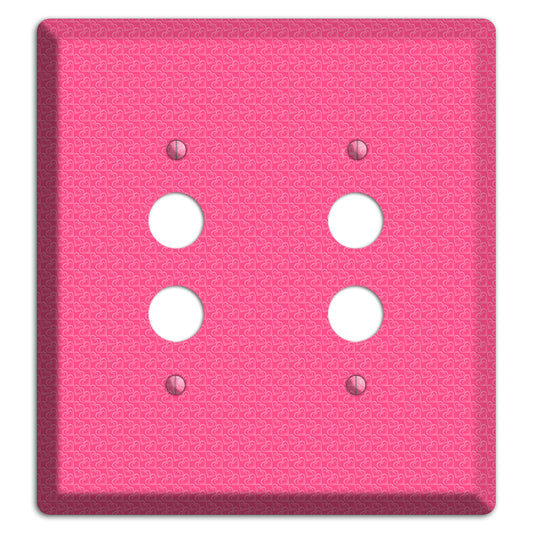 Tiny Pink Hearts 2 Pushbutton Wallplate