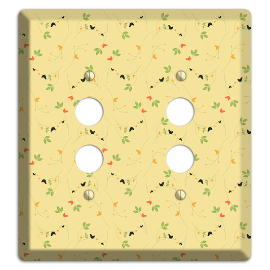 Tiny Yellow Flowers 2 Pushbutton Wallplate