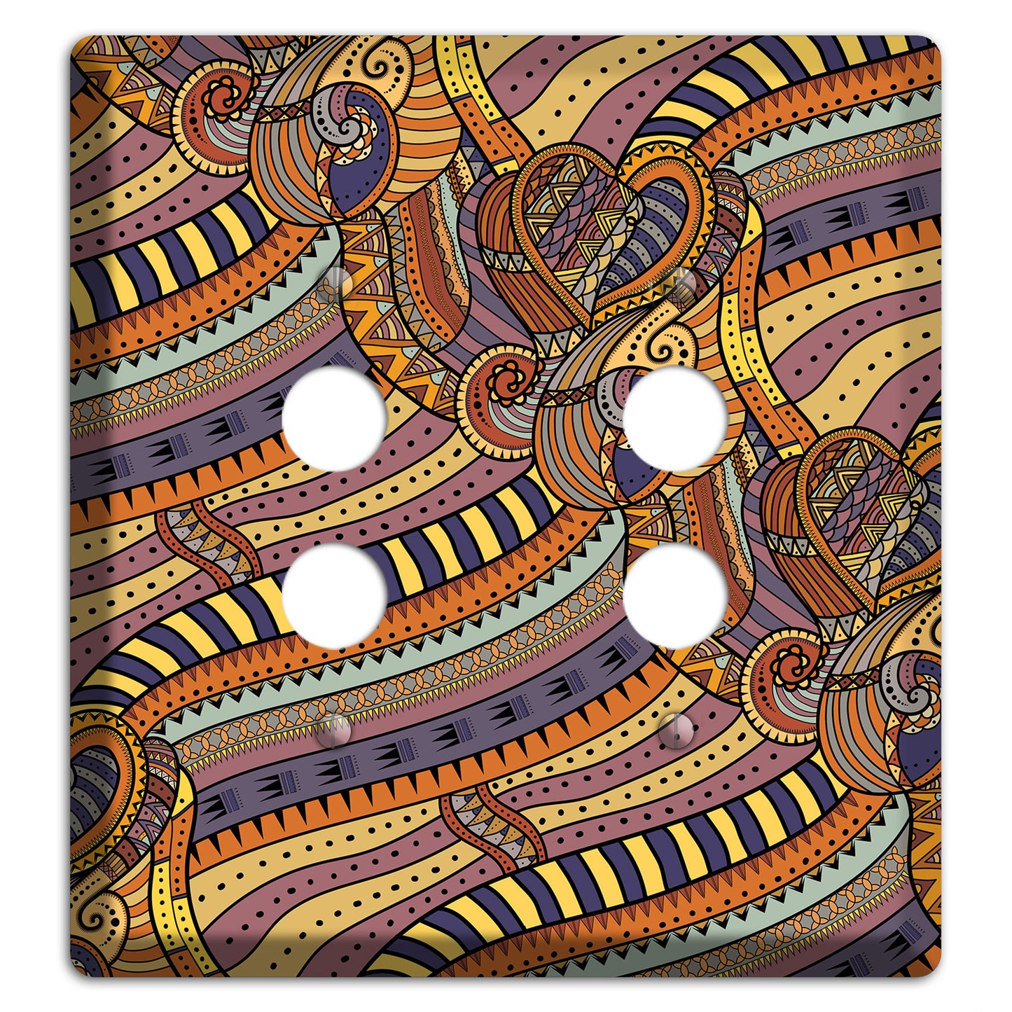 Retro Flourish 7 2 Pushbutton Wallplate