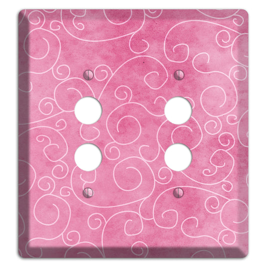 Kobi Pink Texture 2 Pushbutton Wallplate