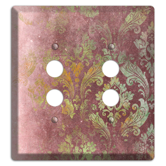 Roman Coffee Whimsical Damask 2 Pushbutton Wallplate