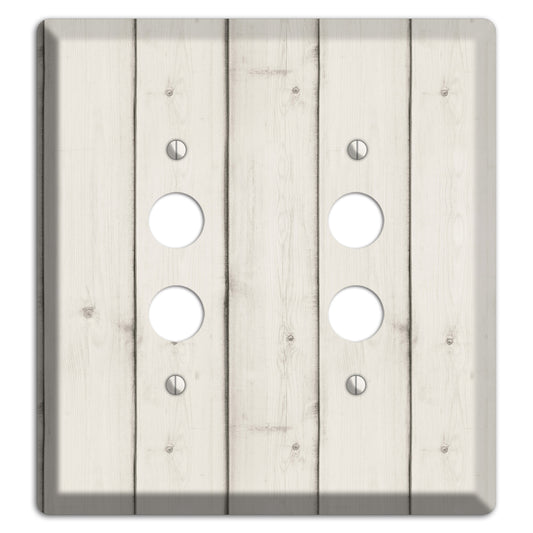 Satin Linen Antique 2 Pushbutton Wallplate