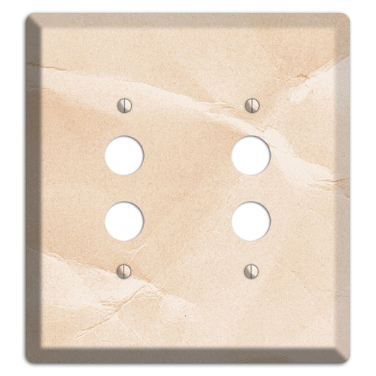 Almond Neutral Texture 2 Pushbutton Wallplate