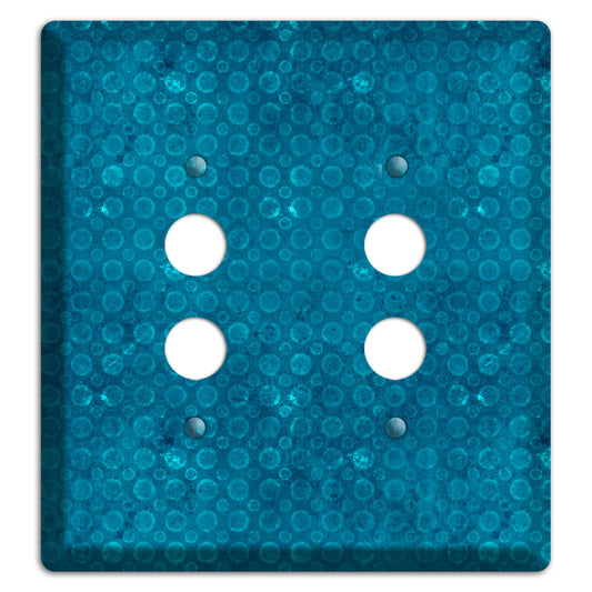 Turquoise Circles 2 Pushbutton Wallplate