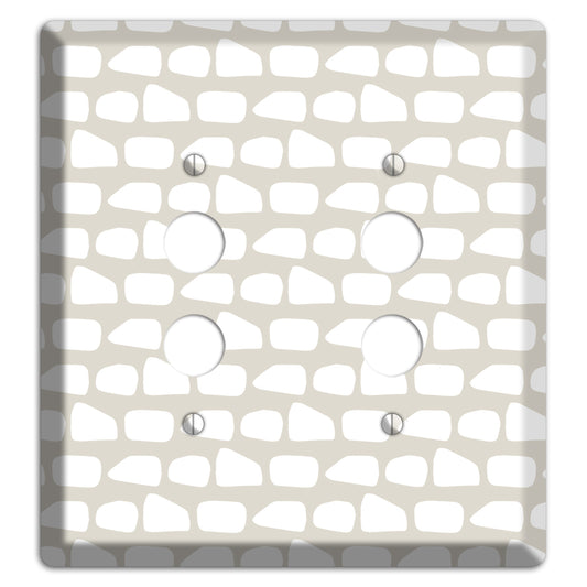 Simple Scandanavian Style Q 2 Pushbutton Wallplate