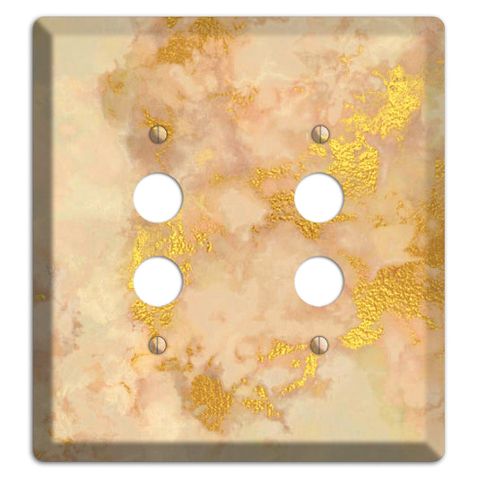 Old Gold Marble 2 Pushbutton Wallplate