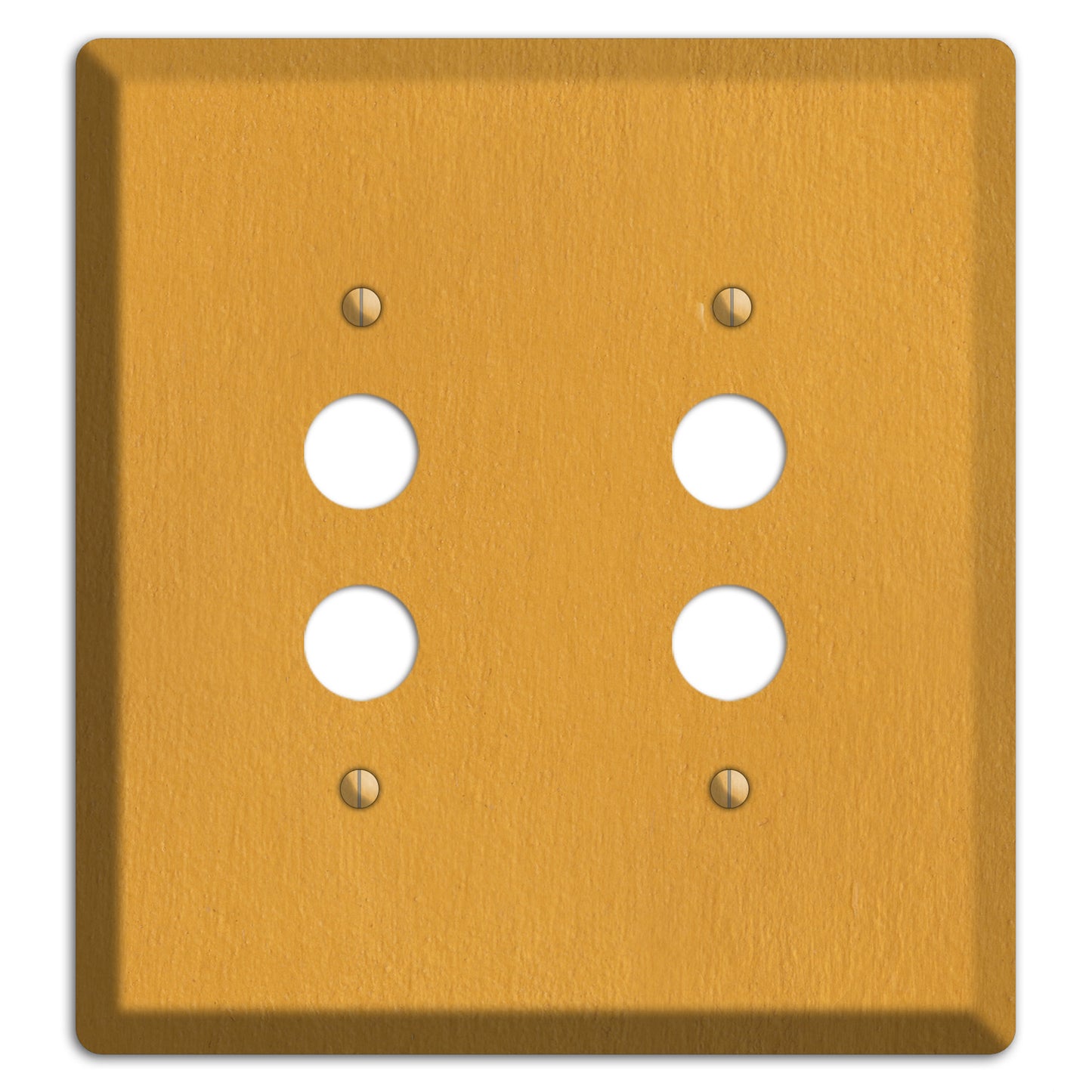 Stucco Yellow 2 Pushbutton Wallplate