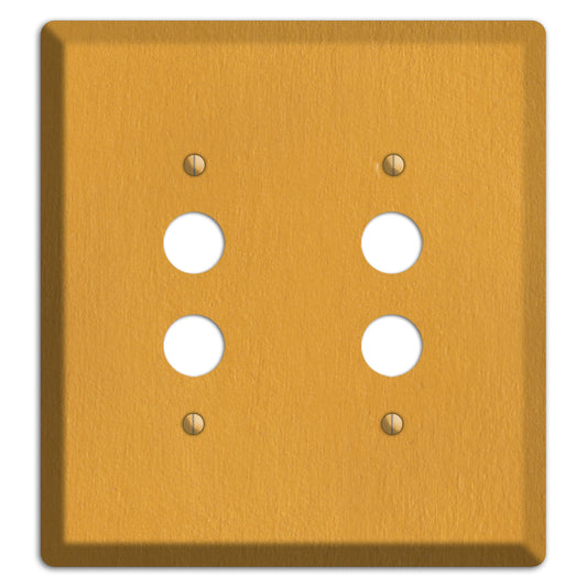 Stucco Yellow 2 Pushbutton Wallplate