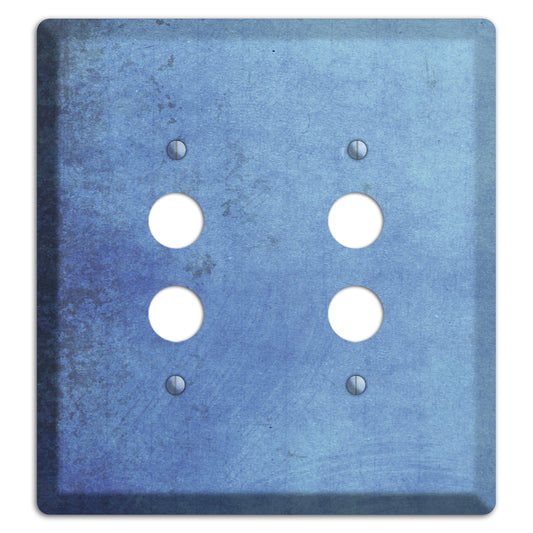 Polo Blue Vintage Grunge 2 Pushbutton Wallplate