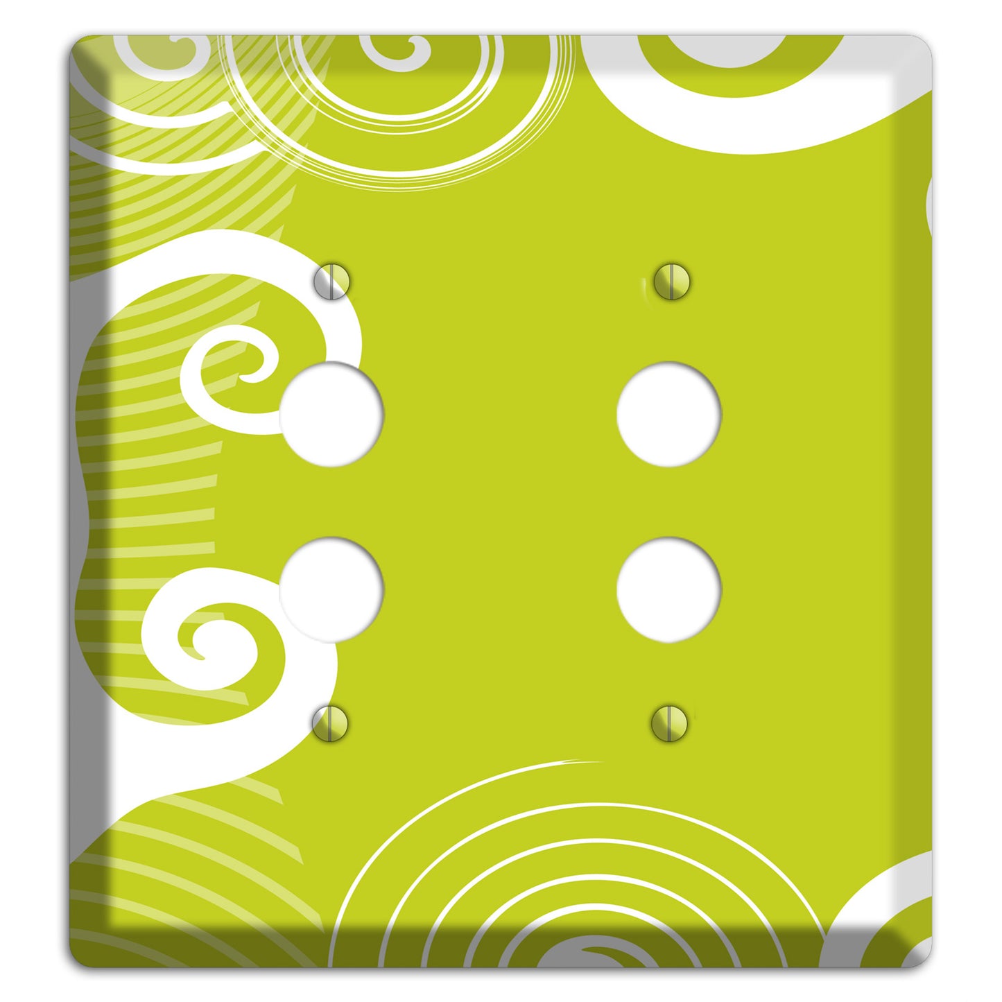 Abstract Green 2 Pushbutton Wallplate