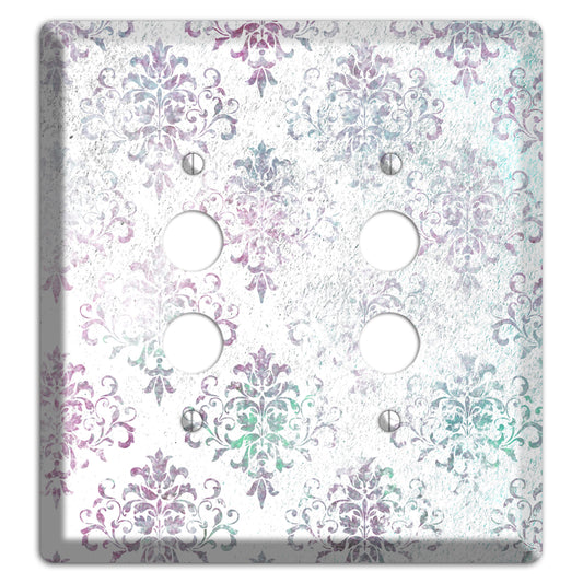 Tiara Whimsical Damask 2 Pushbutton Wallplate