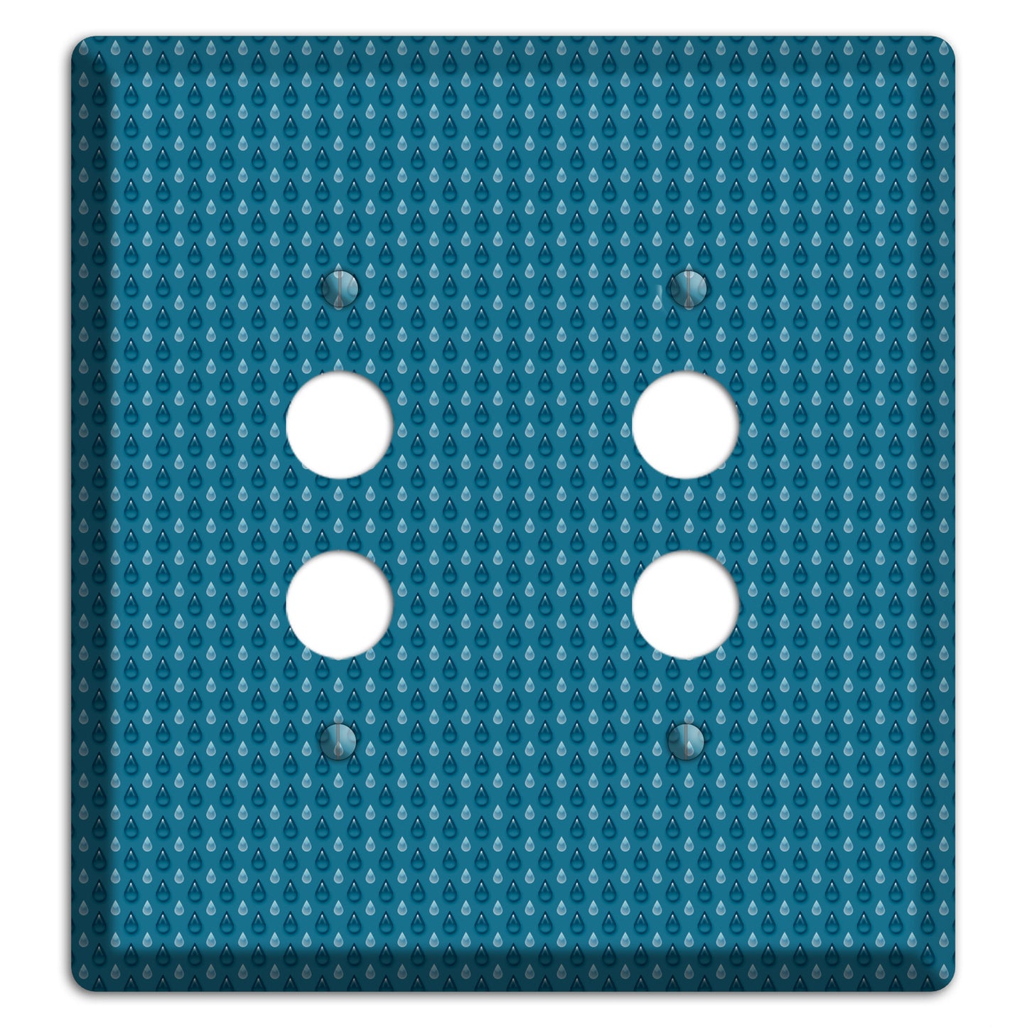 Blue Drops 2 Pushbutton Wallplate