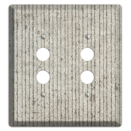 Vertical Concrete 2 Pushbutton Wallplate