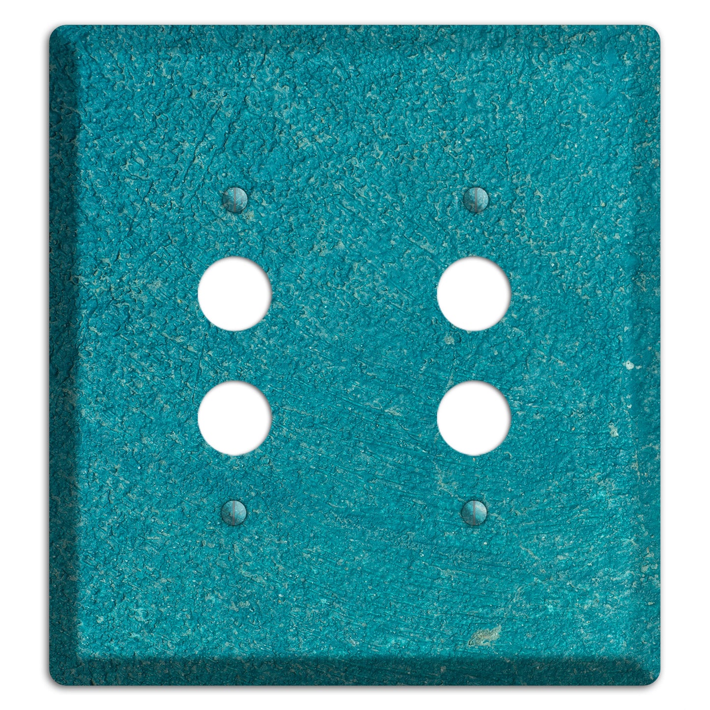 Teal concrete 2 Pushbutton Wallplate