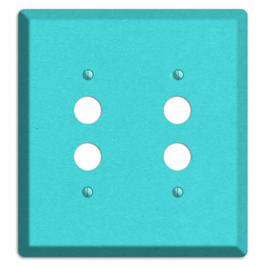 Turquoise Kraft 2 Pushbutton Wallplate