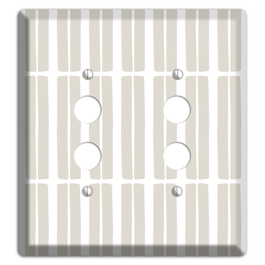 Simple Scandanavian Style FF 2 Pushbutton Wallplate