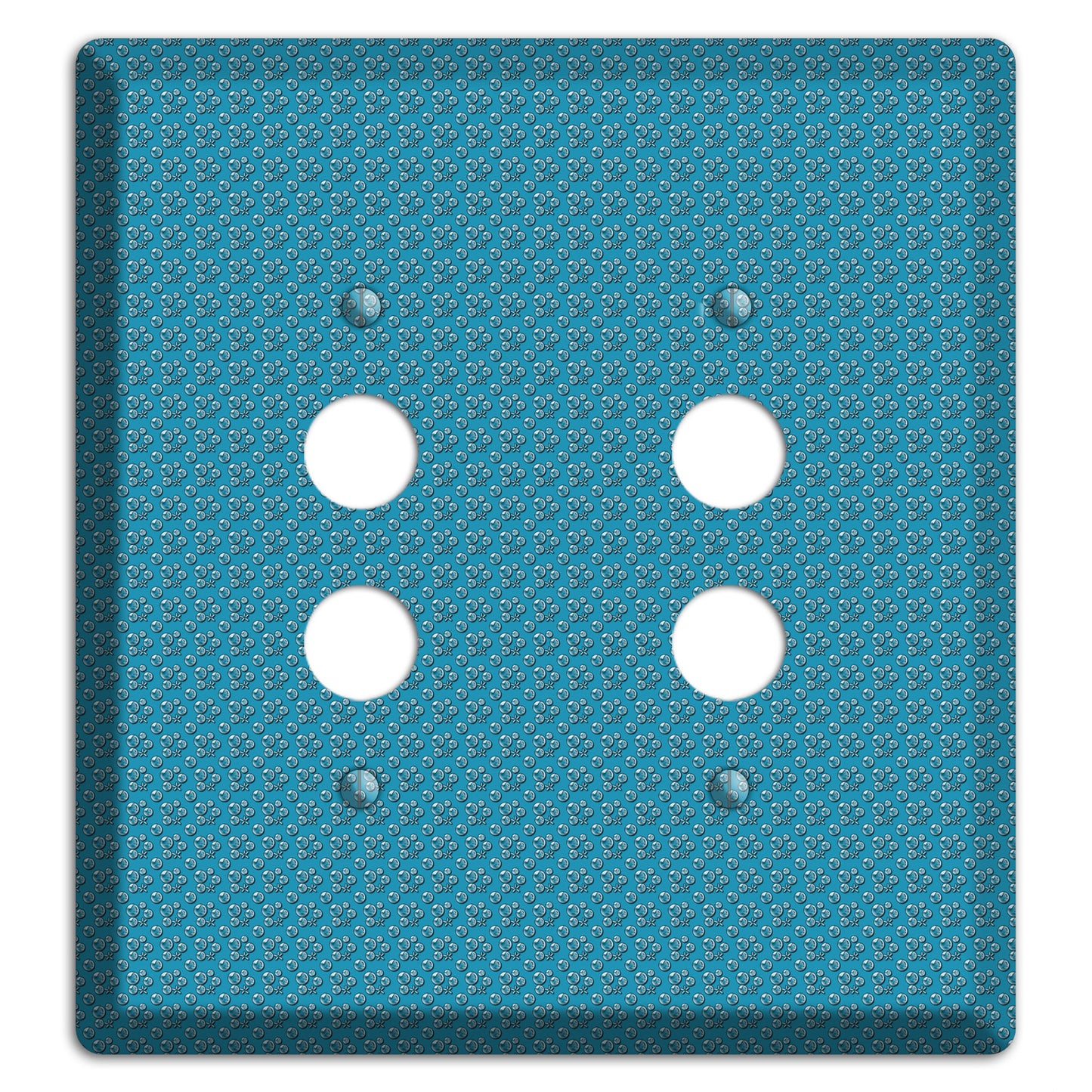 Blue Bubbles 2 Pushbutton Wallplate