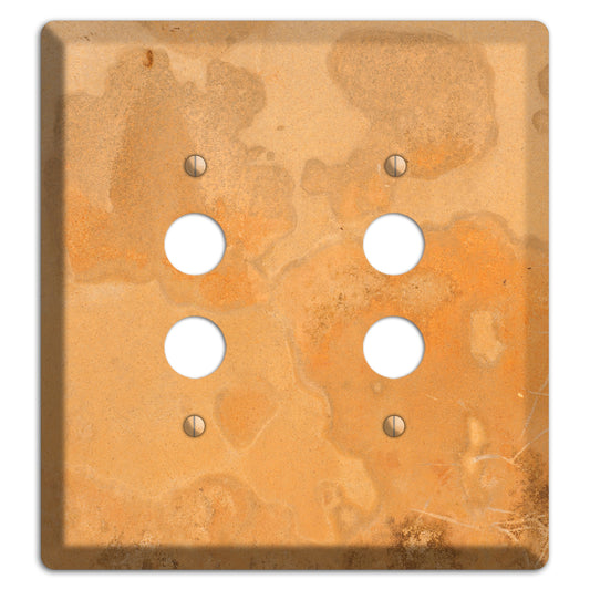 Tan Concrete 2 Pushbutton Wallplate