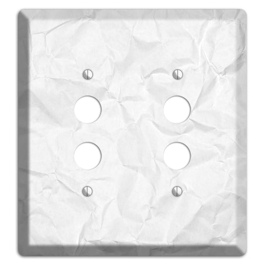 Concrete Crinkled Paper 2 Pushbutton Wallplate