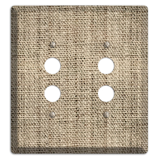 Hillary Burlap 2 Pushbutton Wallplate