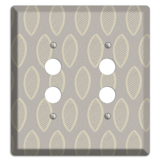 Simple Scandanavian Style W 2 Pushbutton Wallplate