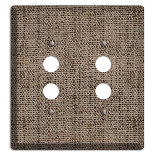 Coffee Burlap 2 Pushbutton Wallplate