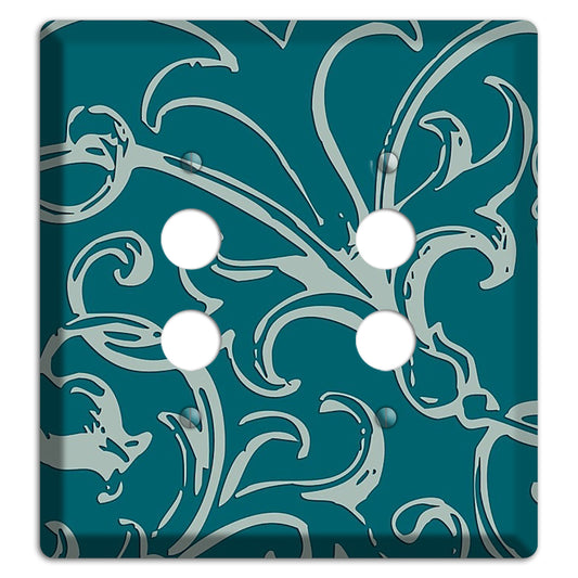 Victorian Teal 2 Pushbutton Wallplate