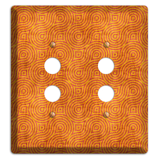 Red and Orange Swirl 2 Pushbutton Wallplate