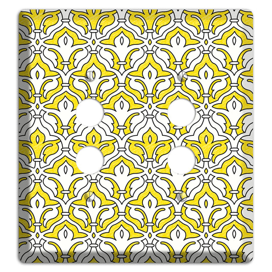 Yellow Scallop Tapestry 2 Pushbutton Wallplate