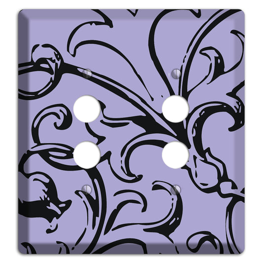 Victorian Lilac 2 Pushbutton Wallplate