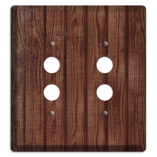 Saddle Weathered Wood 2 Pushbutton Wallplate