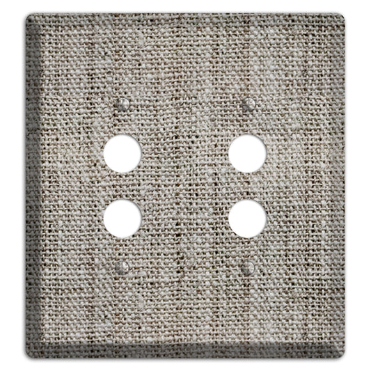 Zorba Burlap 2 Pushbutton Wallplate