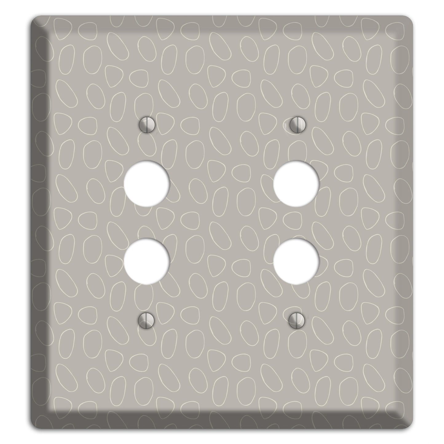 Simple Scandanavian Style E 2 Pushbutton Wallplate